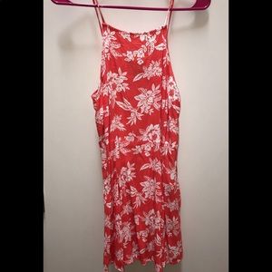 Coral & floral dress !